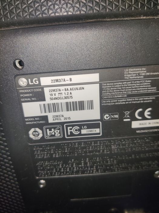 Monitor  LG 22M37A  22 polegadas