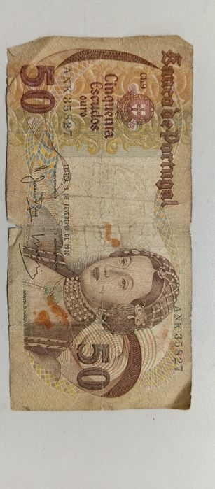Notas antigas de escudos português