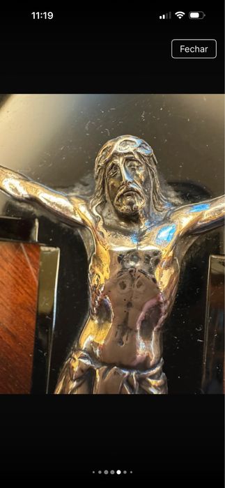 Crucifixo de prata e acrílico504757006233784324