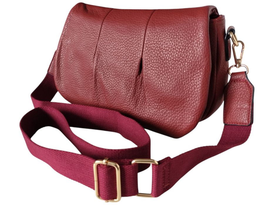 Czerwona Mała Listonoszka Damska na Ramię Miejski Styl