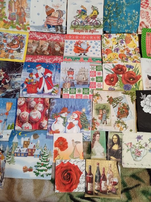 Декупажные салфетки для творчества.