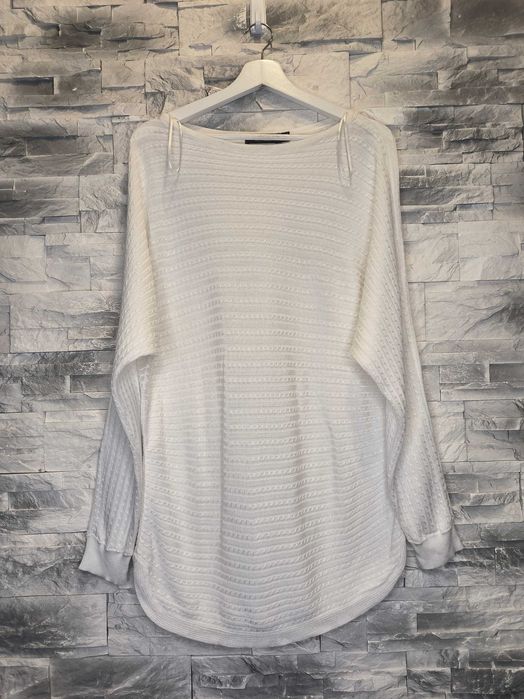Bluzka Damska Ralph Lauren Wiskoza Bawełna Biała Sweterek XL