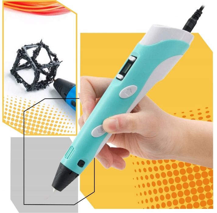 Mini drukarka długopis 3D MAGICZNY + FILAMENT 110 metrów
