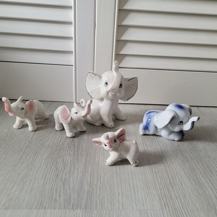 4 figurki porcelanowesłoni
