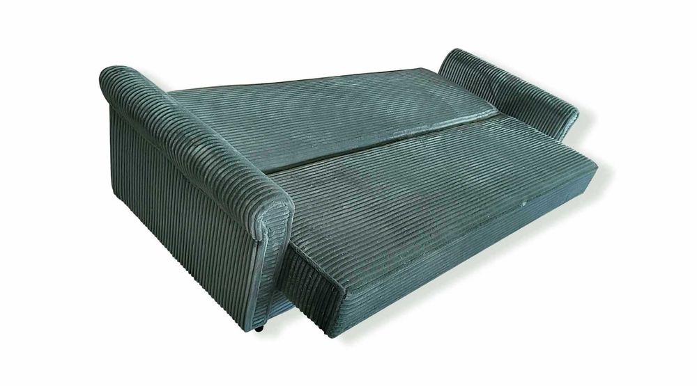 Komplet mebli zestaw wypoczynkowy kanapa fotel uszak podnóżek otwieran