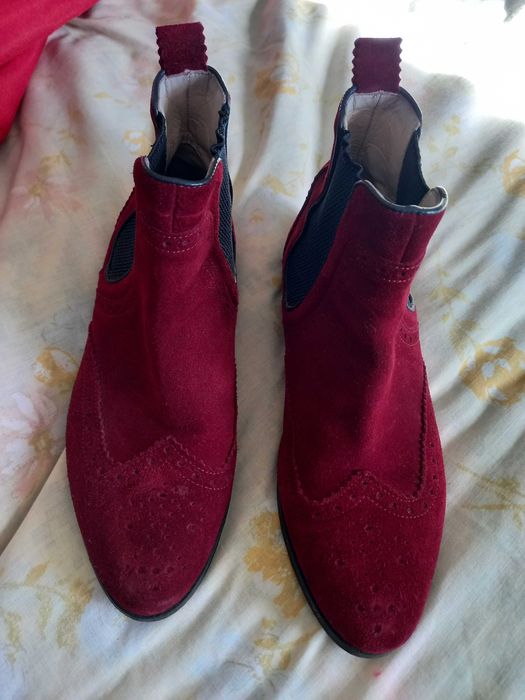 Botins bordeaux de pele - 37 - Lion Of Porches