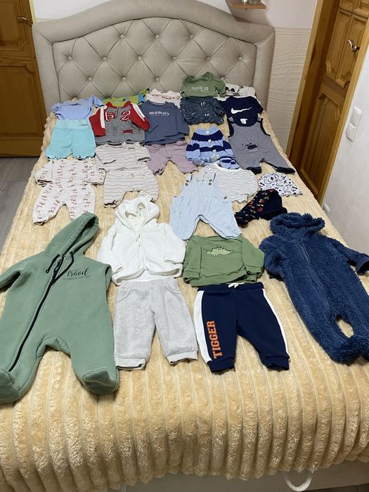 Пакет речей для хлопчика 62-68 теплі чоловічки махровий чоловічок костюмчики боді штани