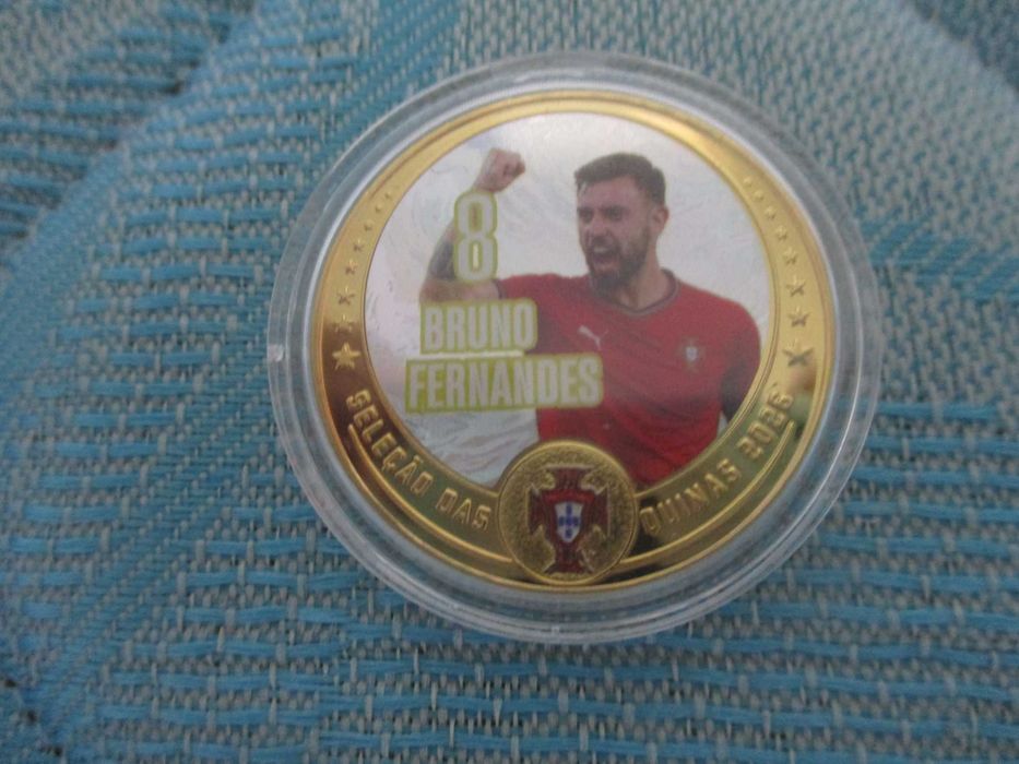 moedas da seleçao icoins 2026 bruno fernandes dourada