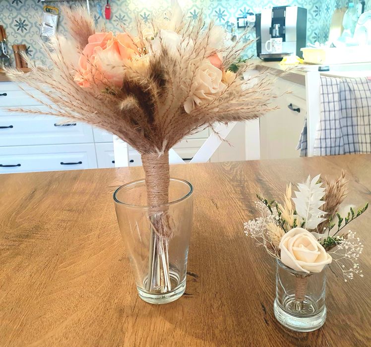 Bukiet ślubny zestaw boho