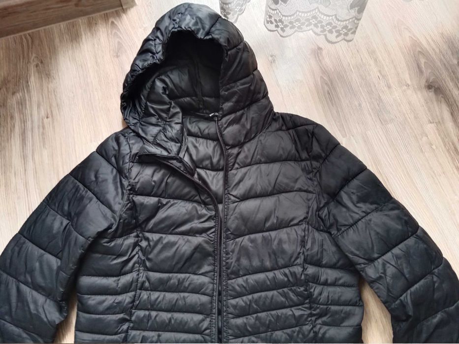 Płaszcz kurtka długa czarna na zimę rozm 36