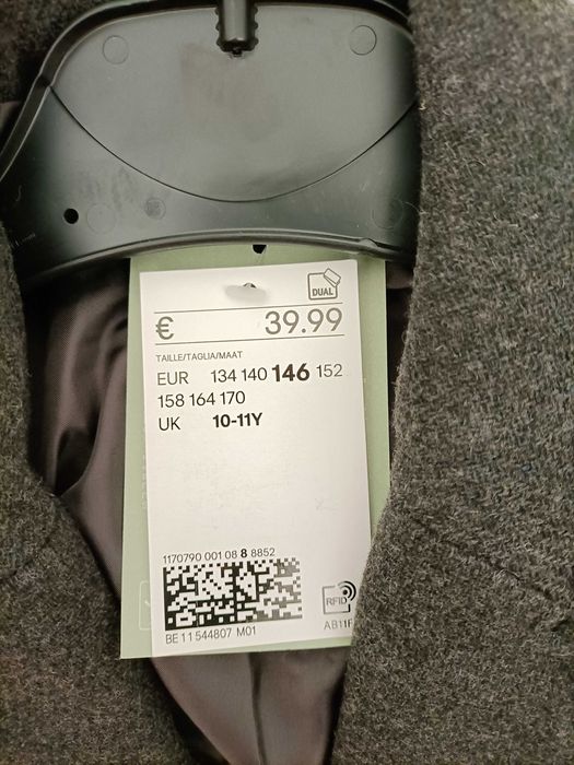 Sobretudo menino 10-11 anos novo h&m