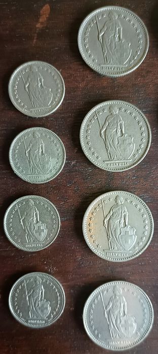 Moedas Europa. Suiça (Confederação Helvética). Franco Suíço