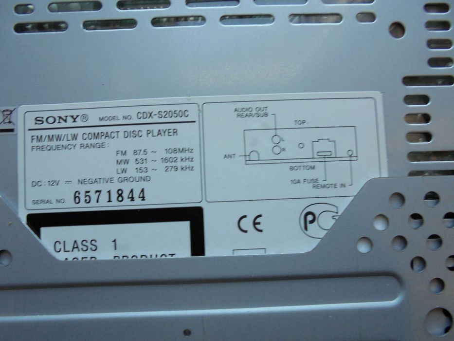 Radio samochodowe Sony CDX-S2050C