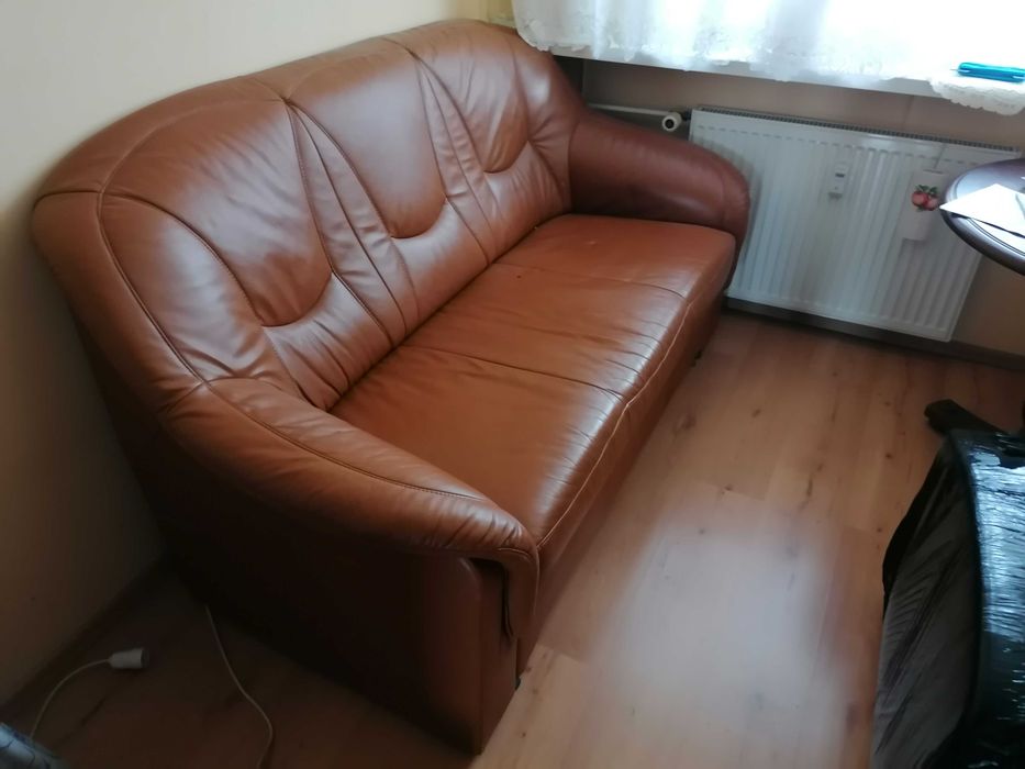 Komplet wypoczynkowy skórzany. Fotel sofa