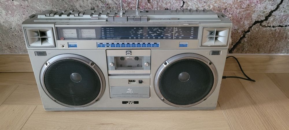 Kultowy Boombox JVC RC-M70JW Vintage Ghetto blaster Klasyk Lata 80
