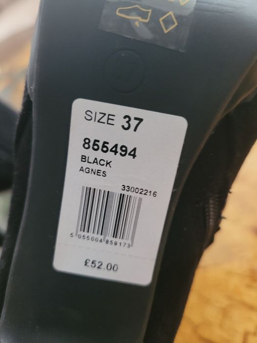 Botki damskie na obcasie zamszowe nowe rozmiar 37