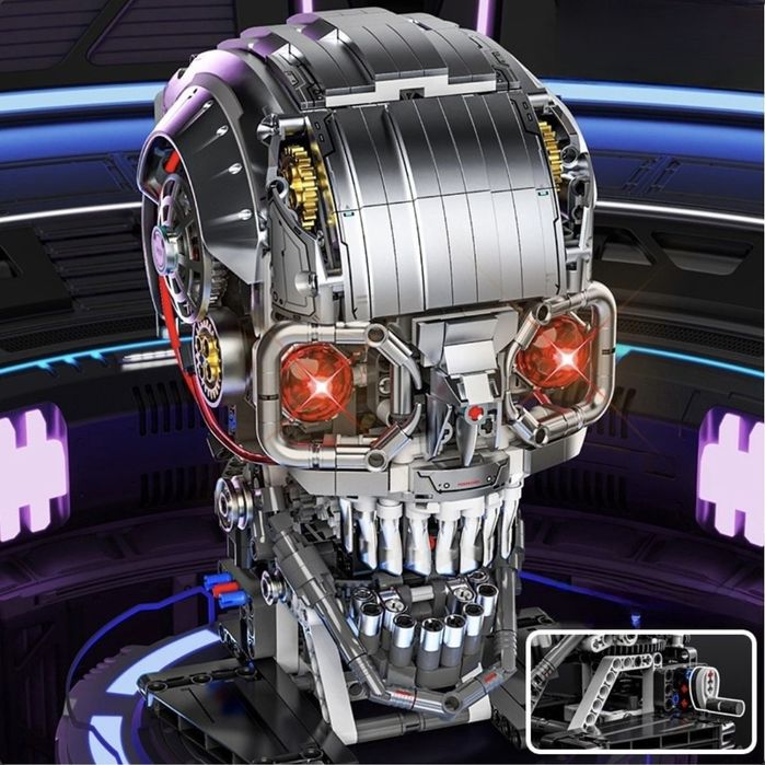 Механічний 3D-конструктор Футуристичний череп з LED-підсвіткою.