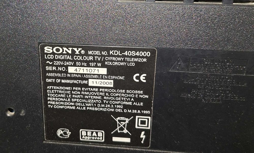 Telewizor Sony Bravia 40 cali plus dvd Sony