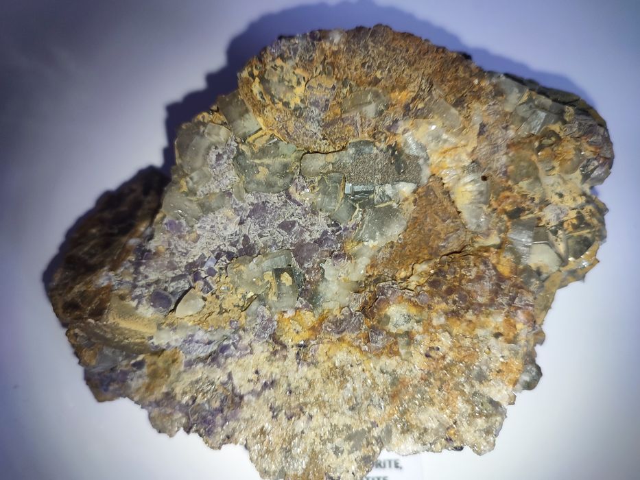 Mineral de coleção Apatite Fluoroapatite Siderite