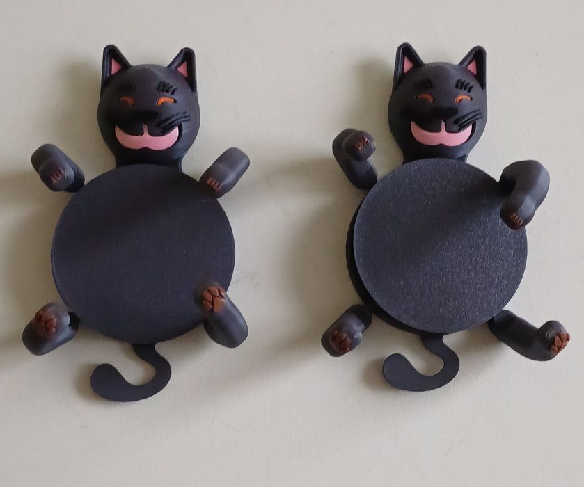 podstawki  pod kubki z motywem kota wydrukowane w 3D (2 szt)