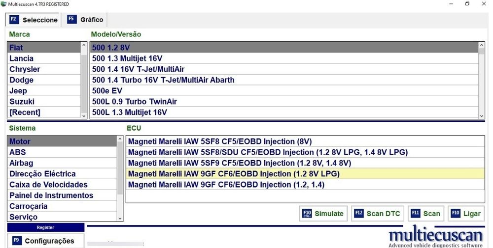 Leitura de Erros OBD – Fiat e Alfa Romeo (serviço)