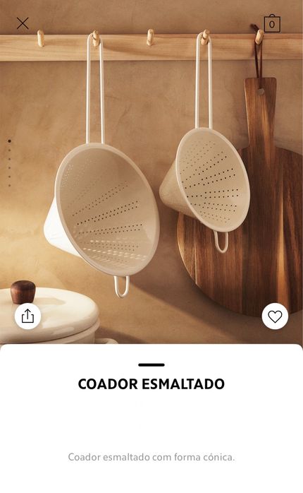 Coador Esmaltado Zara Home NOVO