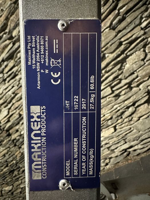 WÓZEK MŁOTKOWY EASYhammer Makinex JHT jak nowy z Danii ! TANIO!