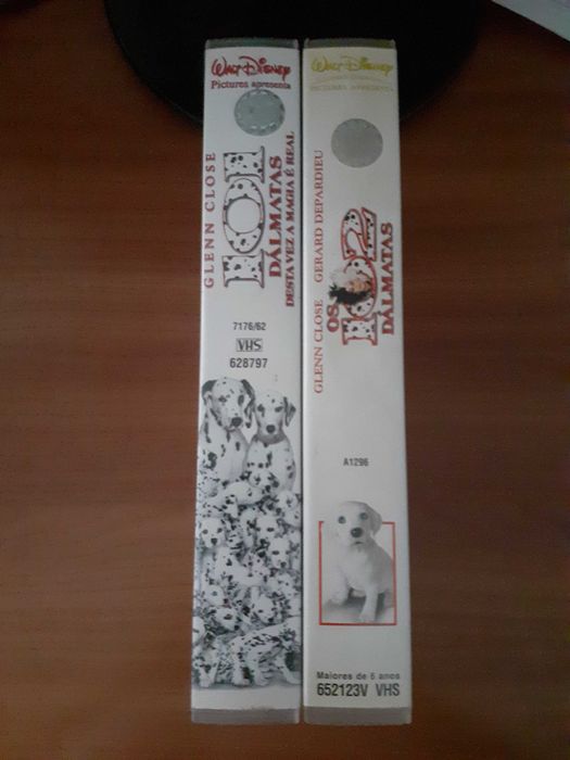 2 VHS: "Os 101 Dálmatas" + "Os 102 Dálmatas" (Disney)