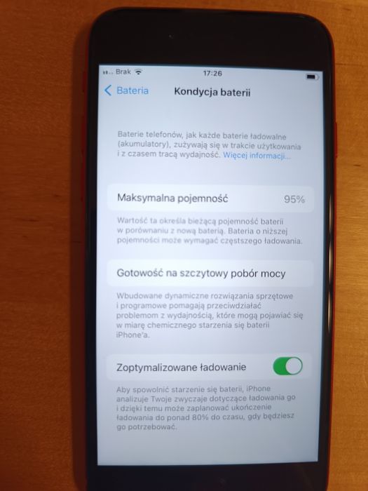IPhone SE 64GB model 2296 czerwony używany sporadycznie
