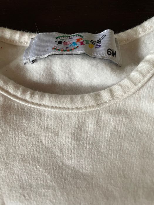 Conjunto Mostarda com gato para bebé menina de 6 meses