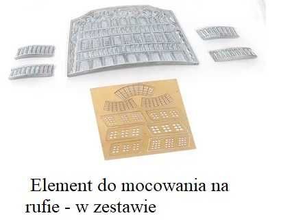 Zestaw Santisima Trinidad - model drewniany i dodatki  statek okręt