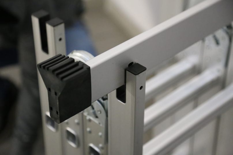 Wielofunkcyjna DRABINA PRZEGUBOWA aluminiowa 4x4 z PODESTEM - Promocja