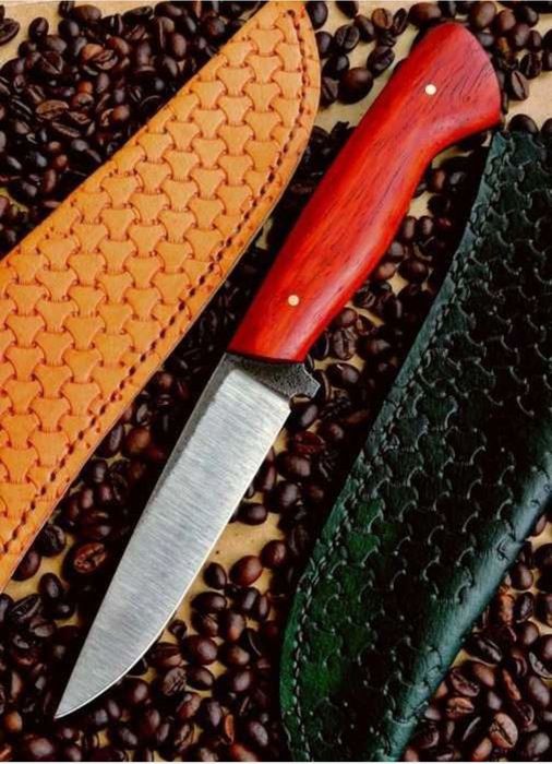 Nóż Skinner Igła Padouk Ręcznie Robiony Custom Knifemaking Polska Bushcraft Resor Survival