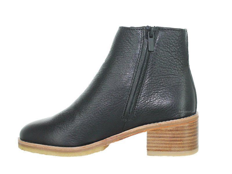 Clarks Botki damskie - Amara Boot, na słupku - r 36 - czarne skórzane