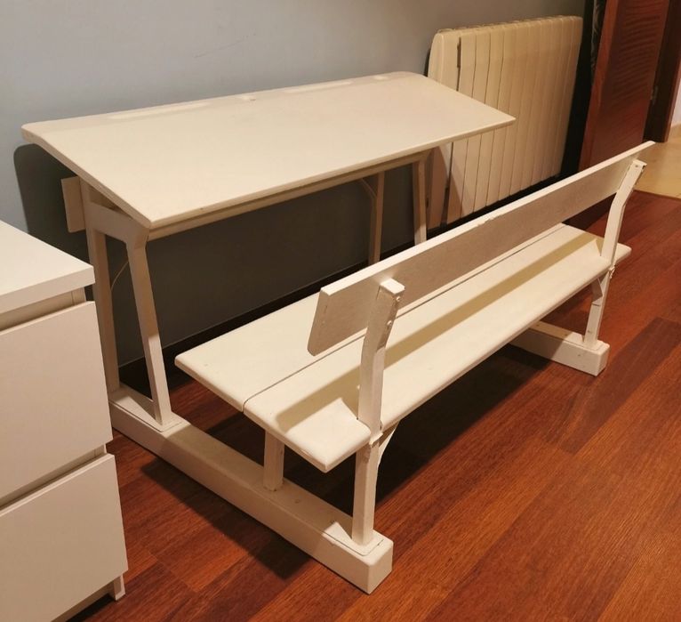 Secretária 2 lugares estilo escolar