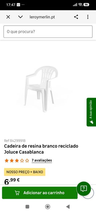 Oportunidade: Lote de 50 Cadeiras de Jardim "Casablanca" – Como Novas!