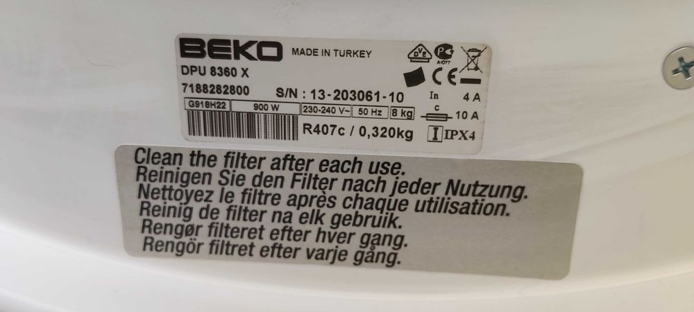 Máquina de secar roupa Beko