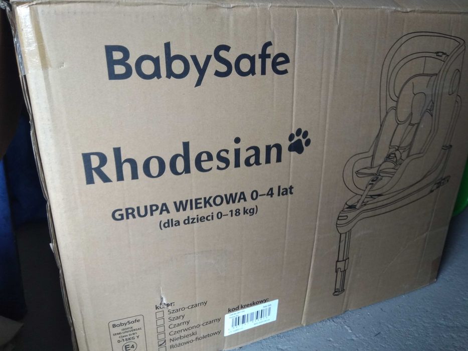 Fotelik samochodowy Baby Safe Rhodesian, obrotowy. Stan BDB. 0-18 kg