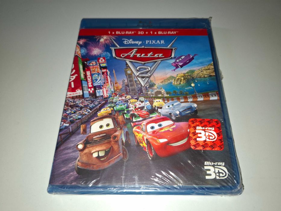 Disney Pixar Auta 2 3D [Polskie Wydanie, Nowa] Bajka Blu-Ray 3D + 2D