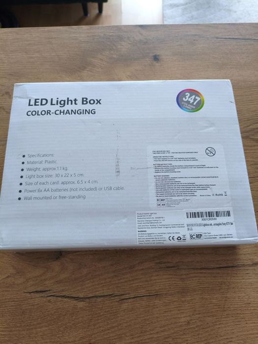 Light box. Nowy. Sterowany pilotem.