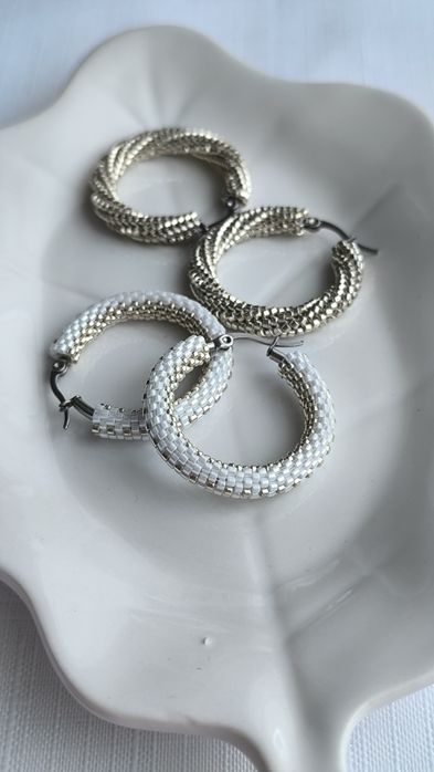 Kolczyki congo srebrne