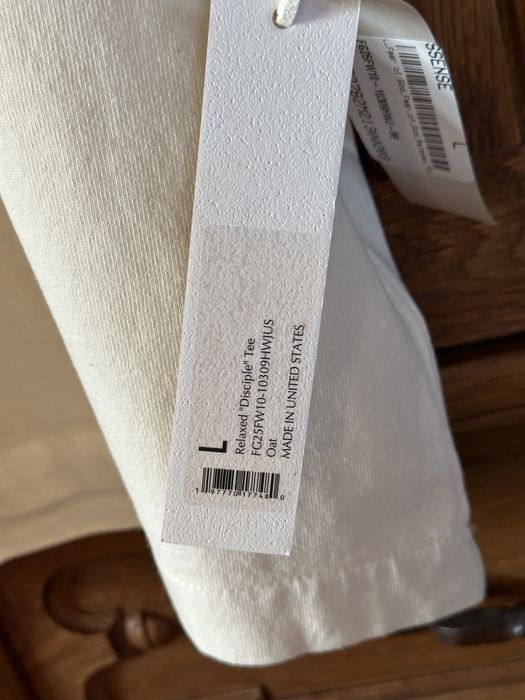 Fear of God Off-White Relaxed Disciples T-shirt Oat | ssense.com