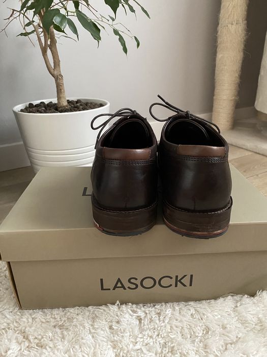 Oksfordki męskie brązowe 43 Lasocki