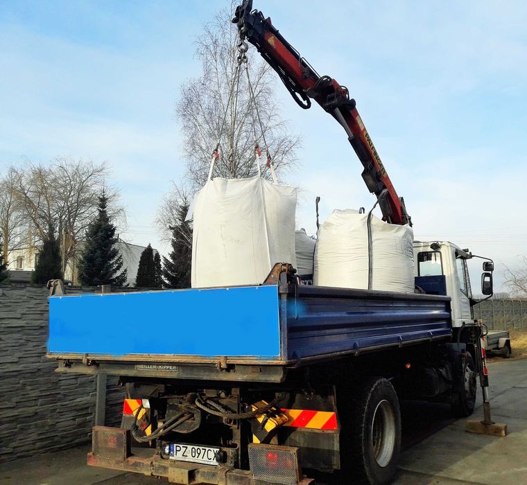 Piasek uniwersalny 0-2mm w Big Bag transport. Poznań-okolice.