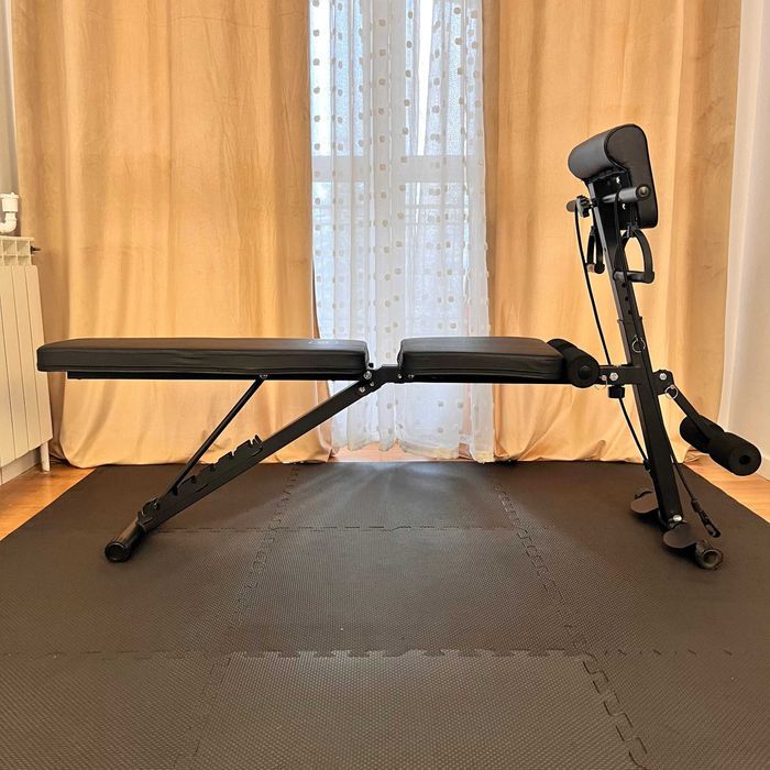 Zestaw Żeliwny 120 kg Siłownia Ławeczka Hantle Sztanga Obciążenia