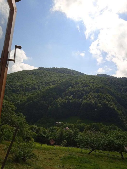 здаються будиночки в Карпатах з краєвидом