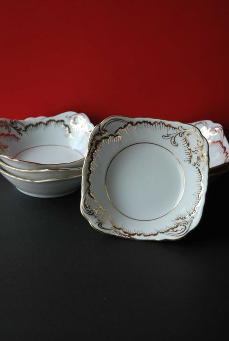 Porcelana Ćmielów. Rococo. Zestaw 6 salaterek.