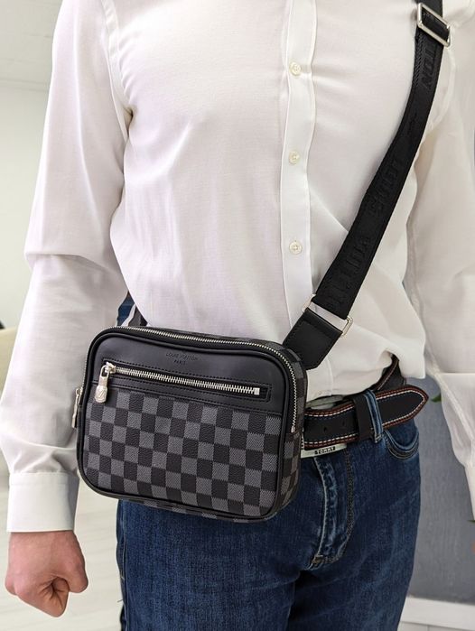 Мужская сумка В Упаковке кожаная барсетка менеджер Louis Vuitton