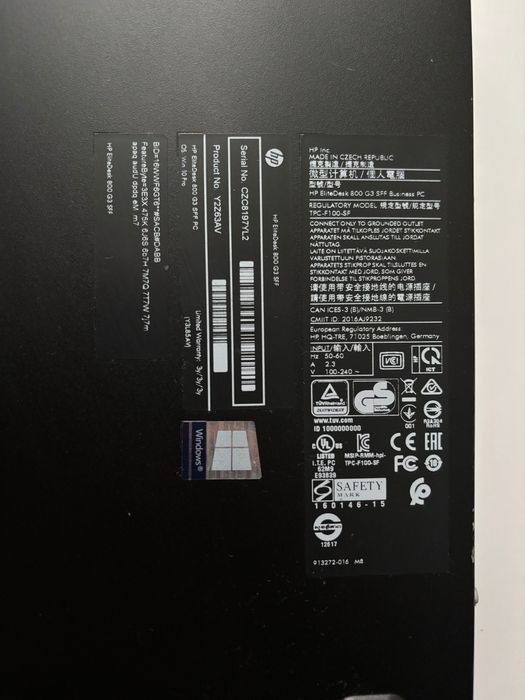 HP EliteDesk 800 G3 SFF