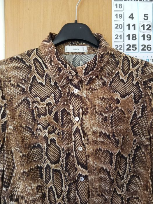 Túnica MANGO estampada padrão animal tamanho M